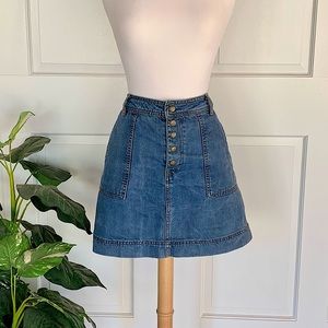 Free People Denim Mini Skirt